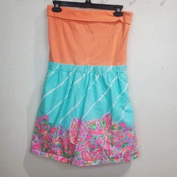 Lilly Pulizter Fluer Crash Landing strapless dress size medium - Picture 2 of 10